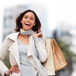 Happy Woman with shopping bag